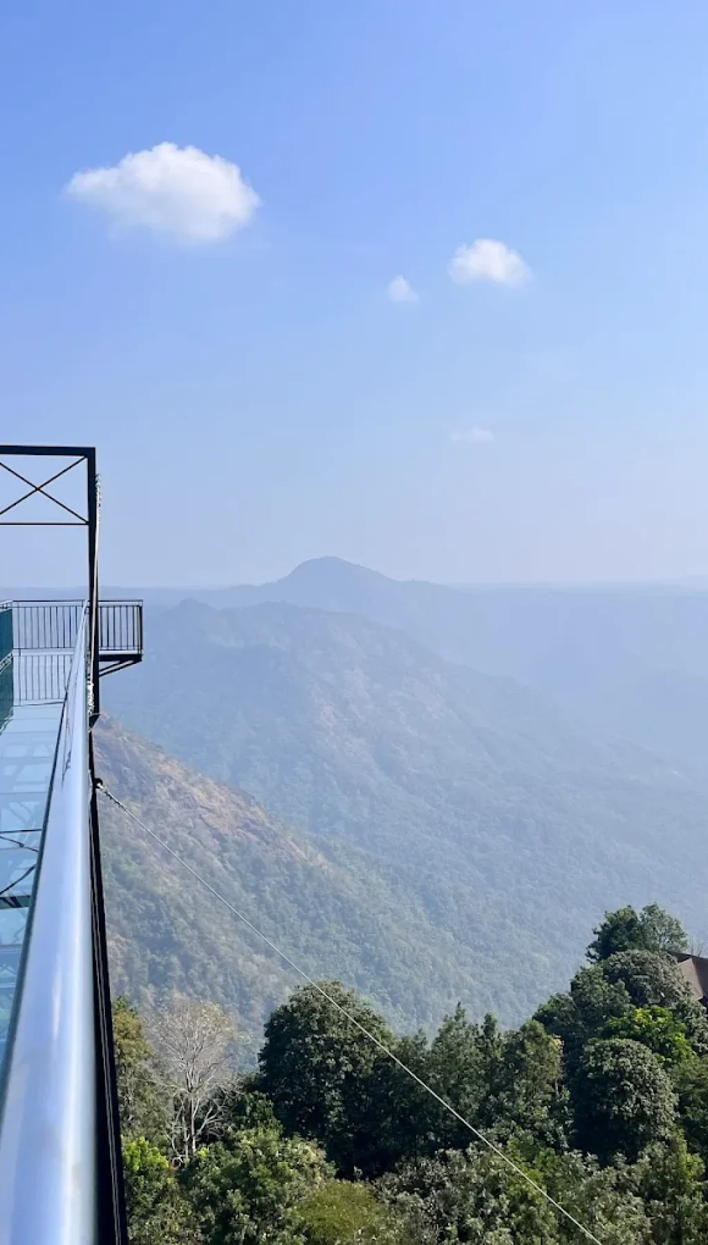 Wayanad Glass Bridge Attamala with scenic valley and hill views